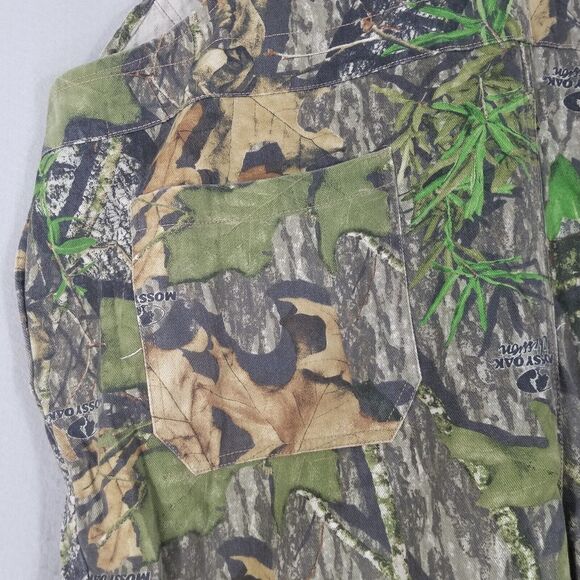 Mossy Oak Fieldstaff Camo Overalls Mens 46x30 Green Brown Hunting Outdoor - Picture 10 of 13